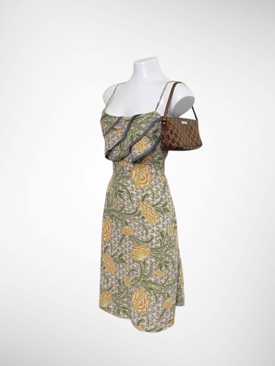 betsey johnson dress 90s 1990s Rose Print Black Pink Satin Mini Breath Of the Earth a moment for this gorgeous